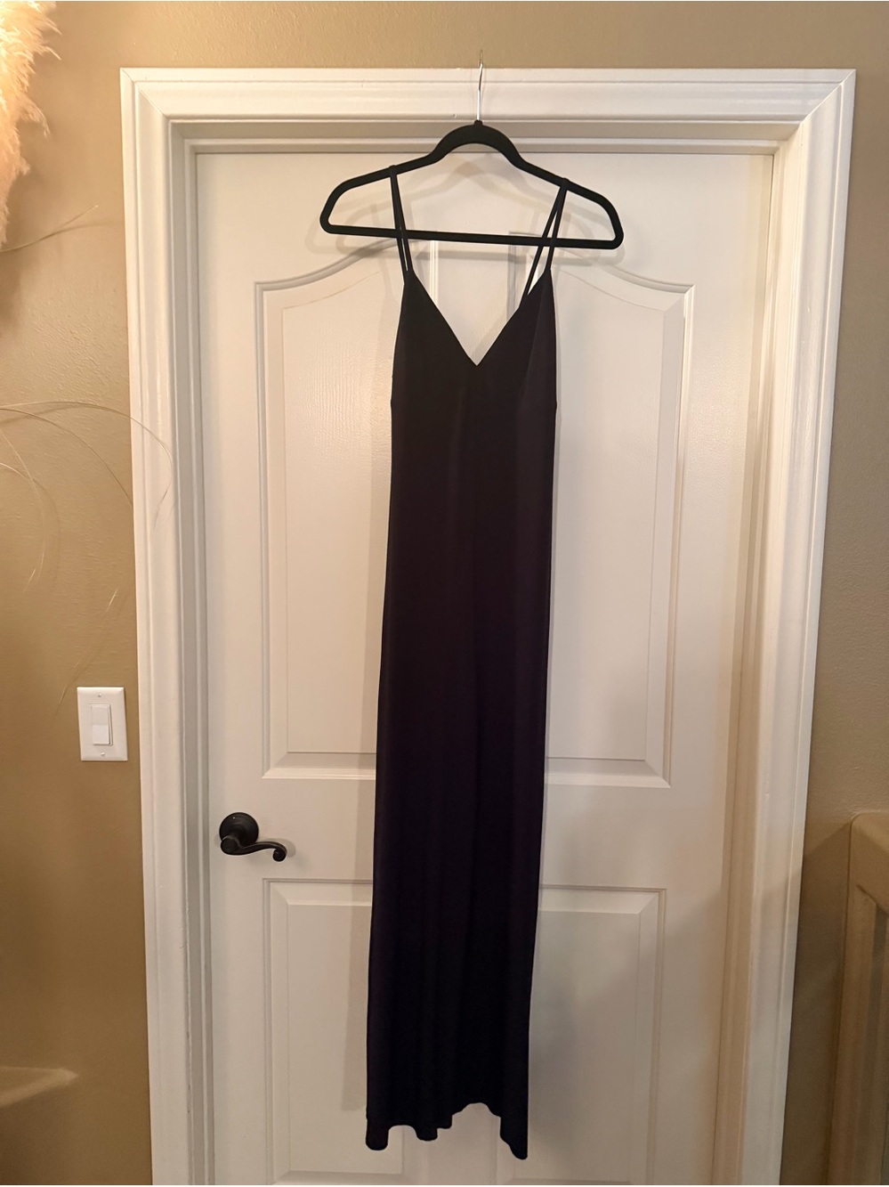 Norma Kamali wide leg Black V-Neck Slip jumper